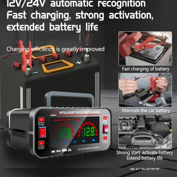 12V/24V Car Battery Charger - Image 4