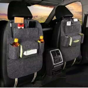Multi-Pocket Felt Car Seat Organizer