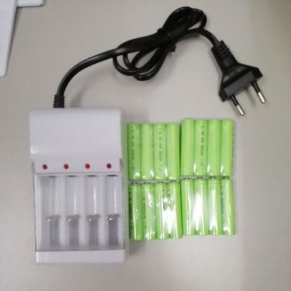 USB Battery Charger with 4 Slots + Rechargeable AA batteries - Image 4