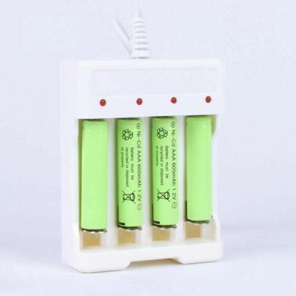 USB Battery Charger with 4 Slots + Rechargeable AA batteries - Image 2